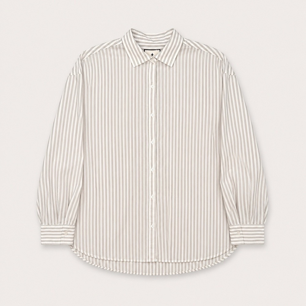 Tuckernuck Striped Button Down Shirt Oversized Small Quiet Luxury Boyfriend - Picture 2 of 7